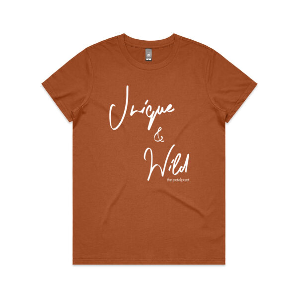 Womens Unique & Wild (The Petal Poet) T-Shirt Thumbnail